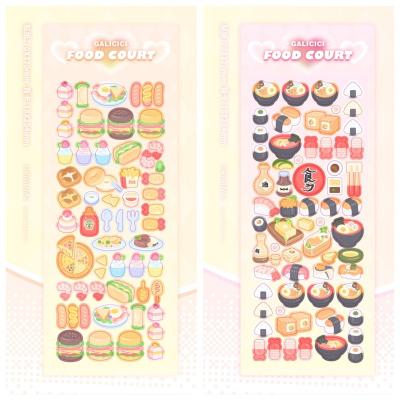 China Newest Food Cake Sticker Daily Sticker Notebook Sticker Decorative Delicious Donuts Decorative Sticker for sale