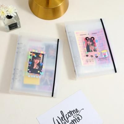 China Beautiful Fashion Photo Albums Card Collectible Mini Album A5 PVC Transparent Photo Album for sale