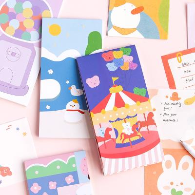 China 8 Lovely Cute Sticky Note Notepad Style Cartoon Bear Notepads for sale