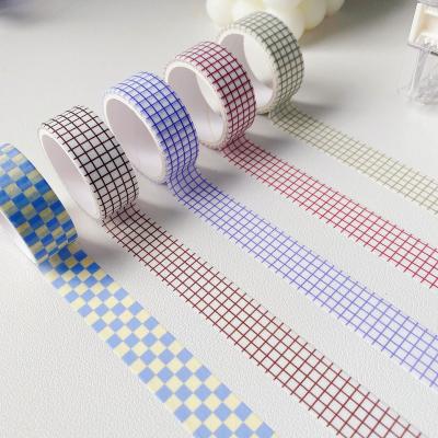 China Newest Colorful Paper Tape Fashion Plaid Washi Tape Fashion Decoration for sale