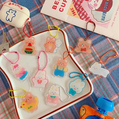 China Cute Plastic Fashion Cartoon Key Ring Lovely Bear Pendant Key Ring for sale