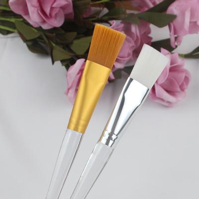 China High Quality Flat Brush Crystal Rod Mask Brush DIY Beauty Tool Makeup Brush Transparent Rod Brush for sale