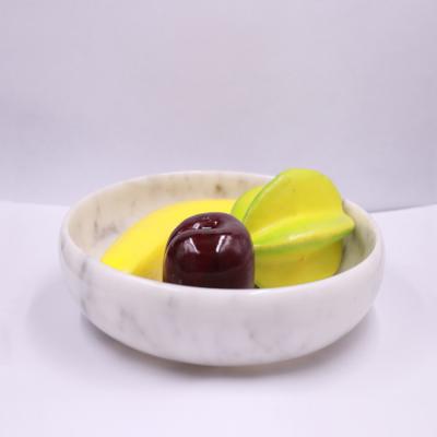 China Carrara Viable White Marble Fruit Bowl for sale