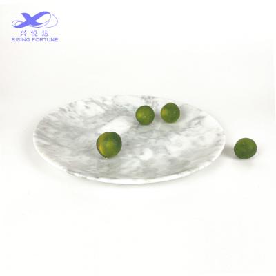 China Viable Hot Selling White Marble Plate Set In 2020 for sale