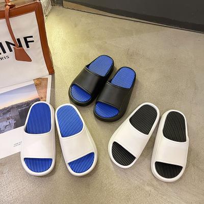 China Fashion Trend Women Slippers Summer Beach Eva Soft Sole Slide Sandals Leisure Men Indoor Bathroom Thick Ladies Anti-skid Platform Shoes for sale