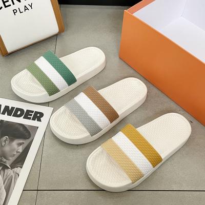 China Fashion Trend Summer Bathroom Slippers Women's Floor Home Indoor Wooden Mute Soft Bottom Non-slip Slippers for sale