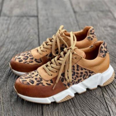 China 2021 Fashion Trend Popular Casual Shoes Women's Sports Leopard Print Shoes for sale