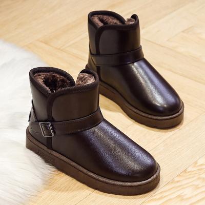 China Fashion Trend Water Proof Women Boots Warm Plush Fur Snowboots PU Leather Snow Boots for sale