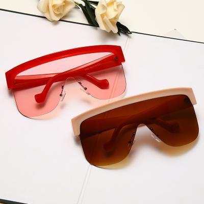 China 2020 Sports Sun Glasses 2020 Fashion Wind Proof One Piece Face Sheilds Oversized Luxury INS Sunglasses Wholesale Custom for sale