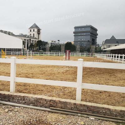 China Easily Assembled High Quality Horse Products 2 Rails PVC Horse Fence for sale