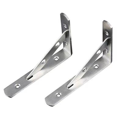 China Stainless Steel Thickened Fixed Stainless Steel Triangle Baffle Supports Right Angle Frame for sale