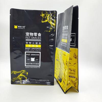 Chine Disposable Pet Cat Dog Food Printing Food Barrier Flat Bottom Side Gusset Snack Safe Pouch Disposable Plastic Bags à vendre