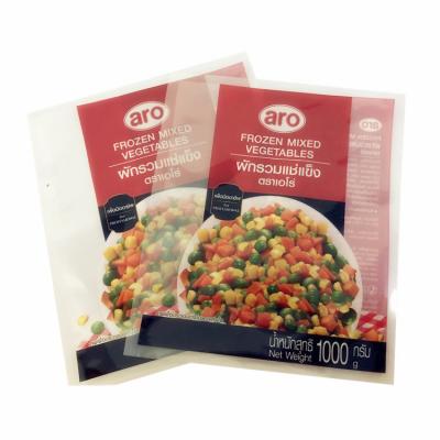 China Safety Three Sides Seal Frozen Vegetables Plastic Bag for sale