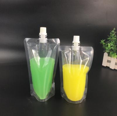 China Customized Disposable Biodegradable Moisture Proof Beverage Juice Packaging Stand Up Spout Drink Bag Pouch for sale