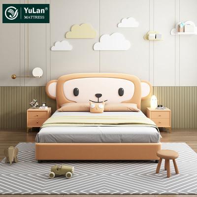 China Modern Cute Cartoon Cute Bed Monkey Solid Wood Size Luxury Leather Single Size Single Bed Te koop