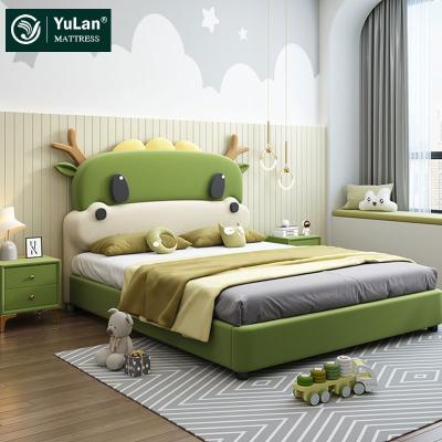 China Other Cartoon Modern Luxury Leather Bed Frame Dragon Solid Wood Cute Bed for sale