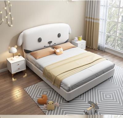 China Other Modern Design Frame Cartoon Bed Luxury Cute Solid Wood Leather Cute Dog Bed Te koop