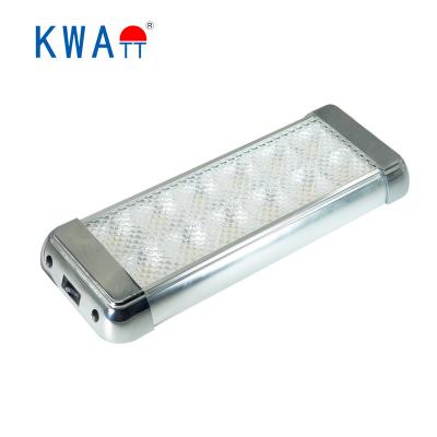 China Factory Newest High Quality Modern Rectangle 12-24V Vehicle Car 12pcs LED Aluminum Housing Interior Lights For Cars,Cabin,RV With CE RoHS for sale