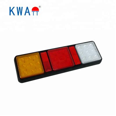 China Factory 27pcs SMDs12-24V Rectangle Vehicle High Quality Auto Reverse Stop Turn Rear Stop/Tail/Indicator/TAIL Lamp Lights For Truck Trailer Marine With E-Mark for sale