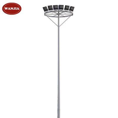 China Sports Stadiums 25m High Sports Stadium Mast Lighting Pole With Artificial Ladder for sale