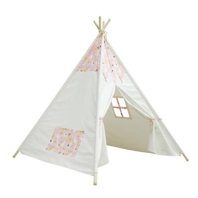 China Toy Popular Chevron Cotton Canvas Soft Kids Teepee Indoor Party Play Teepee Tent For Kids for sale