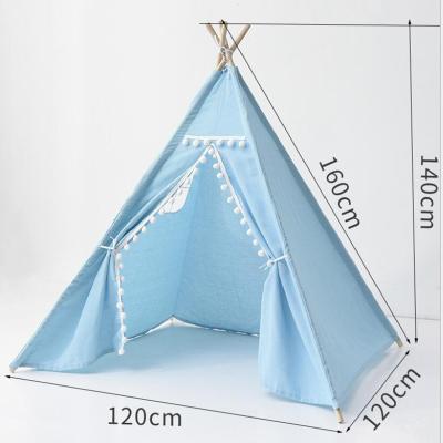 China Toy Factory Wholesale Cotton Canvas Teepee Tent Soft Princess Teepee Tent for Kids Play Outdoor and Indoor for sale