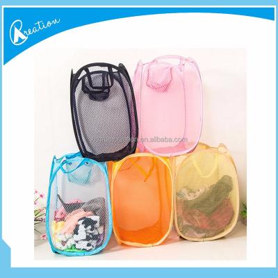 China Eco Friendly Candy Color Collapsible Clothing Care Laundry Hamper Bag for sale