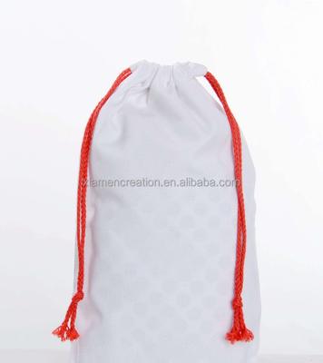 China Blue soft drawstring canvas backpack with eyelet for sale