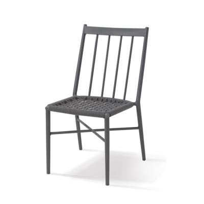 China Modern Aluminum Patio Cafe Back Chair For Balcony Small Patio Modern Restaurant Side Rope Chair for sale