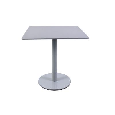 China French Garden Square Furniture Foshan Gray Metal Tables Waterproof Outdoor Heavy Duty Dining Table for sale