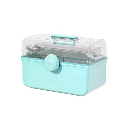 China Sustainable Household Creative Large Capacity Convenient Medicine Box Multi-layer Combination Partition Lock Storage Box for sale