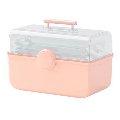 China Sustainable Desktop Cosmetic Storage Box Dust Proof Plastic Makeup Jewelry Organizer for sale