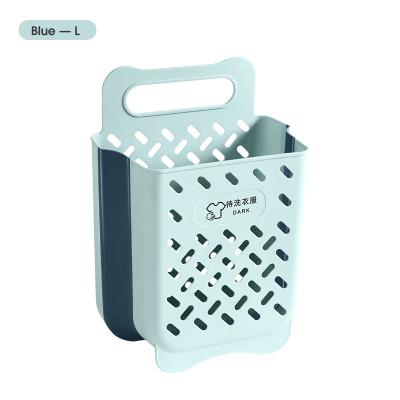 China Behind Doors/On Walls Large Collapsible Plastic Laundry Basket with 2 Handles Storage Basket for sale