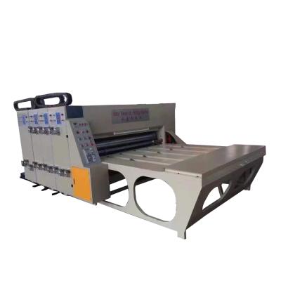 China Cardboard Flexo Corrugated Box Printing Automatic Slotter Corrugated Box Creaser Line Feed Automatic 4 Color Printer and Die Cutting Machine for sale