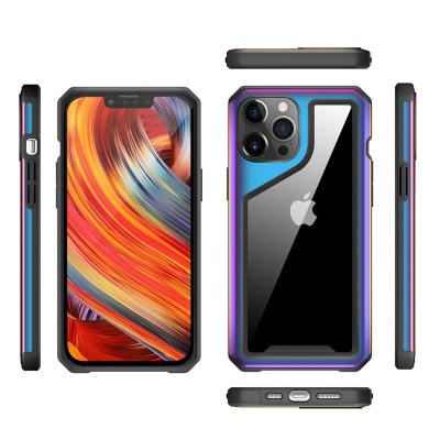 China Shockproof Metal Bumper Phone Case For iPhone 13 12 Max 11 Pro 12 Mini Cover Device Camera Luxury Plating Aluminum Frame for sale