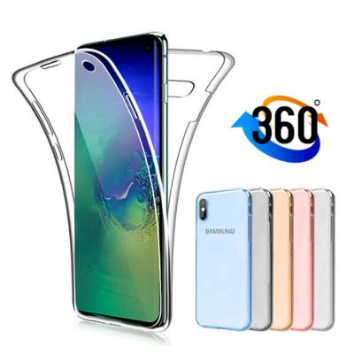 China Shockproof For Samsung S20 Fe S21Plus S22Ultra Note 8 9 10Plus 20 Ultra Front And Back TPU Gel Full Body 360 Clear Protective Case Cover for sale