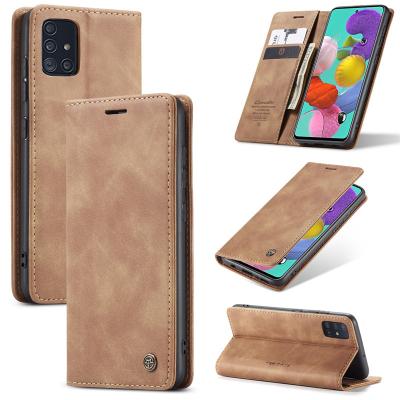 China Premium Leather Shockproof Magnetic Card Holder Phone Case CaseMe Flip Cover For Samsung Galaxy A51 A71 A81 A72 A52 S10 A32 5G S20 FEWallet for sale