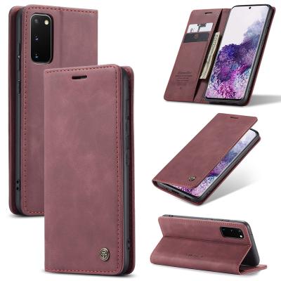 China CaseMe Flip Cover Wallet Card Holder Shockproof Leather Magnetic Phone Case For Samsung S20 S21 Note20 Ultra S10E S8 S9Plus S7 S7Edge Retro for sale