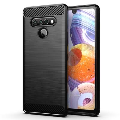 China Brushed Texture For LG Stylo 4 5 6 G K 51 30 61 Q7 V X Plus 2018 9 Cover Soft Silicone TPU Carbon Fiber Texture Bumper Case Shockproof for sale