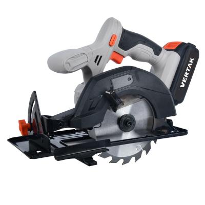 China Dust Extraction Vertak 20V Battery Firewood Cutter Professional Saw Hand Held Cordless Wood Circular Saw for sale