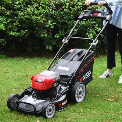 China Vertak 40V Anti-skid Electric Automatic Lawn Mower Grass Cutter Mower Cordless Machine For Garden Working for sale