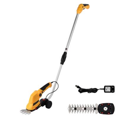 China Adjustable Extension Handle with 28 cm 2 Length VERTAK 7.2V Lithium Battery Power Telescopic Grass Trimmer in 1 Pole Long Cordless Garden Hedge Trimmer for sale