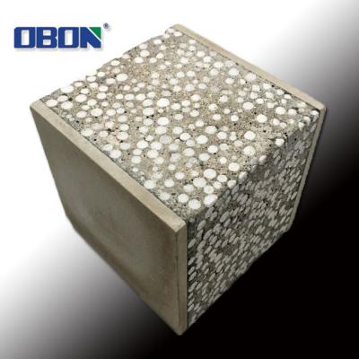 China Contemporary OBON Concrete Cement Foam Lightweight Partition Wall Panel 75mm EPS Sandwich Panel In Sri Lanka for sale