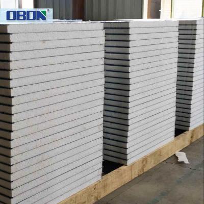 China Contemporary low cost and high density OBON prefabricated 50mm/75mm/100mm EPS sandwich panel partition panel for sale