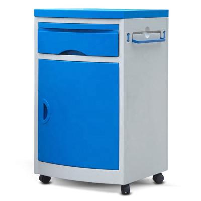 China Contemporary Simple Innovative Products Hospital Bedside Table Blue Bedside Table for sale