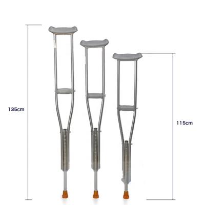 China Soft Material Hand Grip Height Adjustable Stainless Steel Walking Stick Crutch for sale