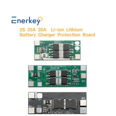 China Enerkey 2S 20A 30A Li-ion Lithium Battery 18650 Charger PCB BMS Protection Board For Drill Motor for sale