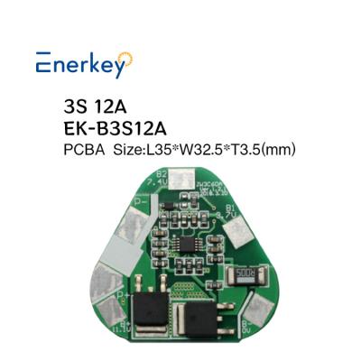 China Enerkey 3S 12A 11.1V 12.6V 18650 Li-ion Lithium Battery Packs BMS Protection PCB Board for Electric car for sale