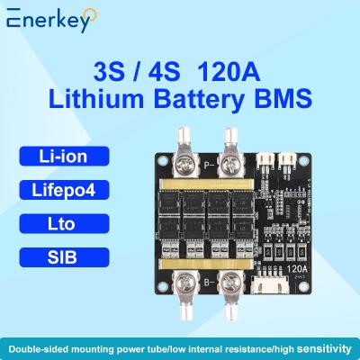 China Enerkey Hardware BMS 3S 4S 12V 60A 80A 100A 120A LiFePO4 Battery PCB With Balance For Motorcycle for sale