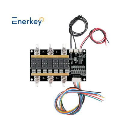 China Enerkey  Hardware BMS 200A 5S 6S 7S 12V 24V Battery Protection Board With Passive Balance and NTC for sale